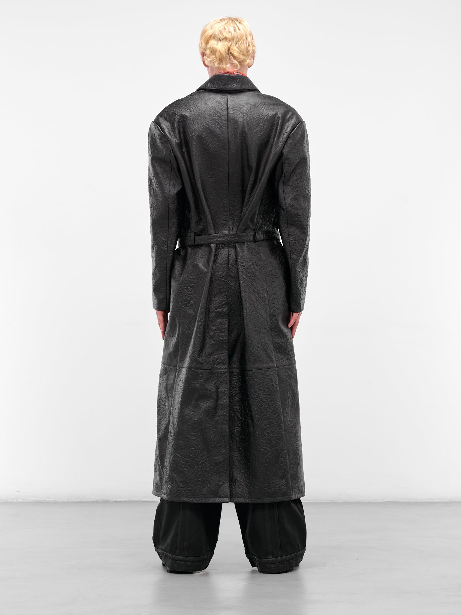 Black Reaper Nappa Leather Coat - 3