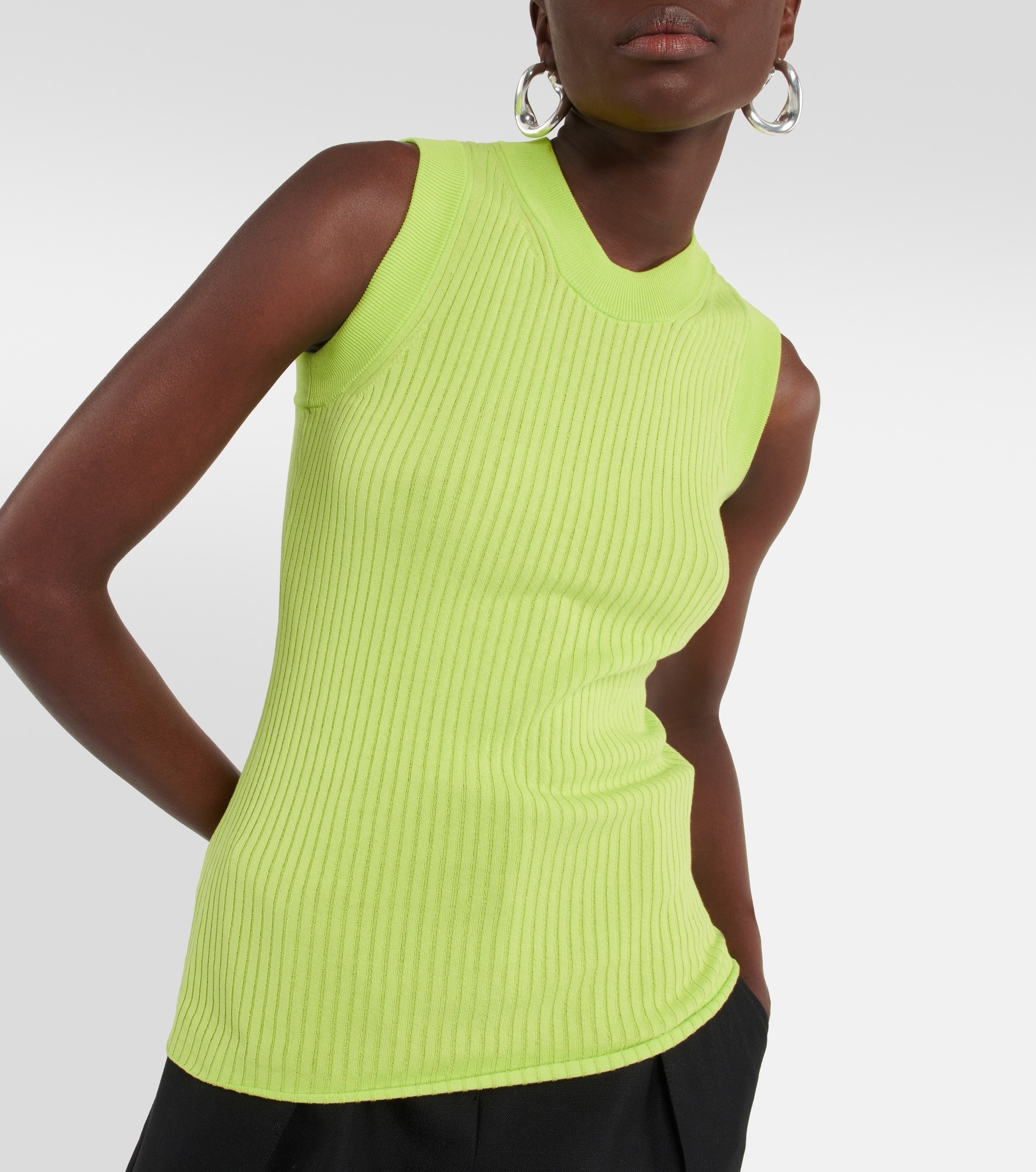 Nido ribbed-knit cotton tank top - 4