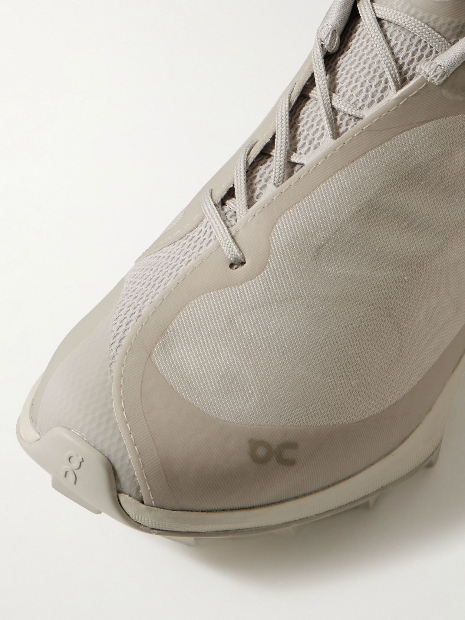 + POST ARCHIVE FACTION Cloudventure Peak recycled-twill and mesh sneakers Beige - 4