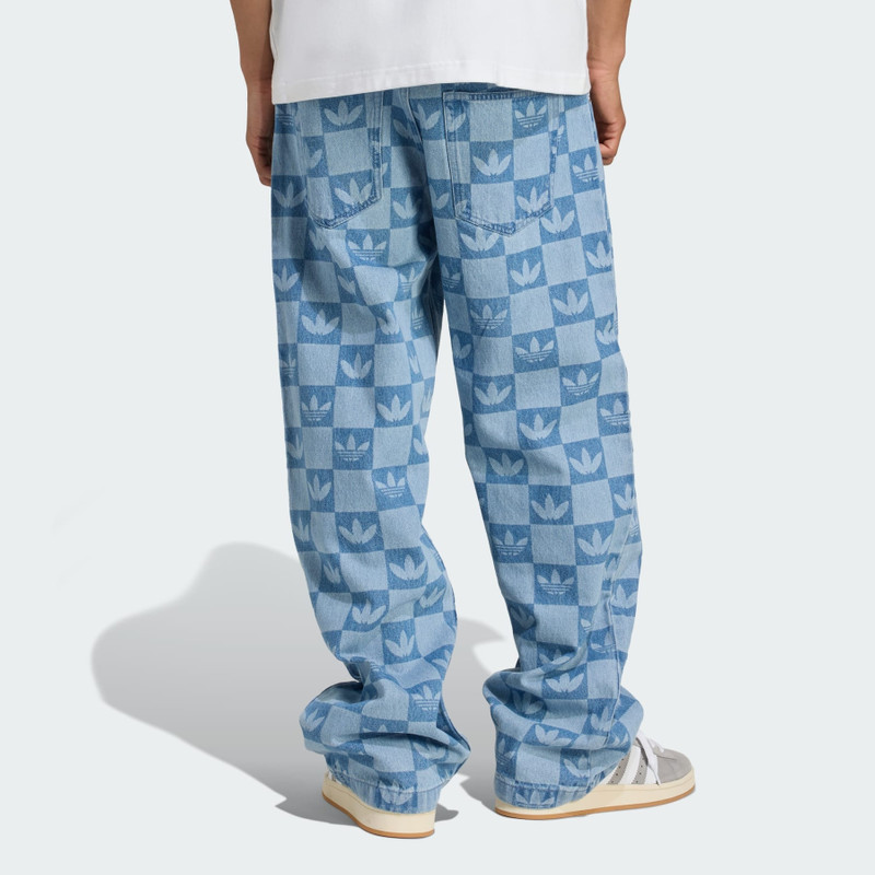 Monogram All Over Print Regular Denim Pants 3