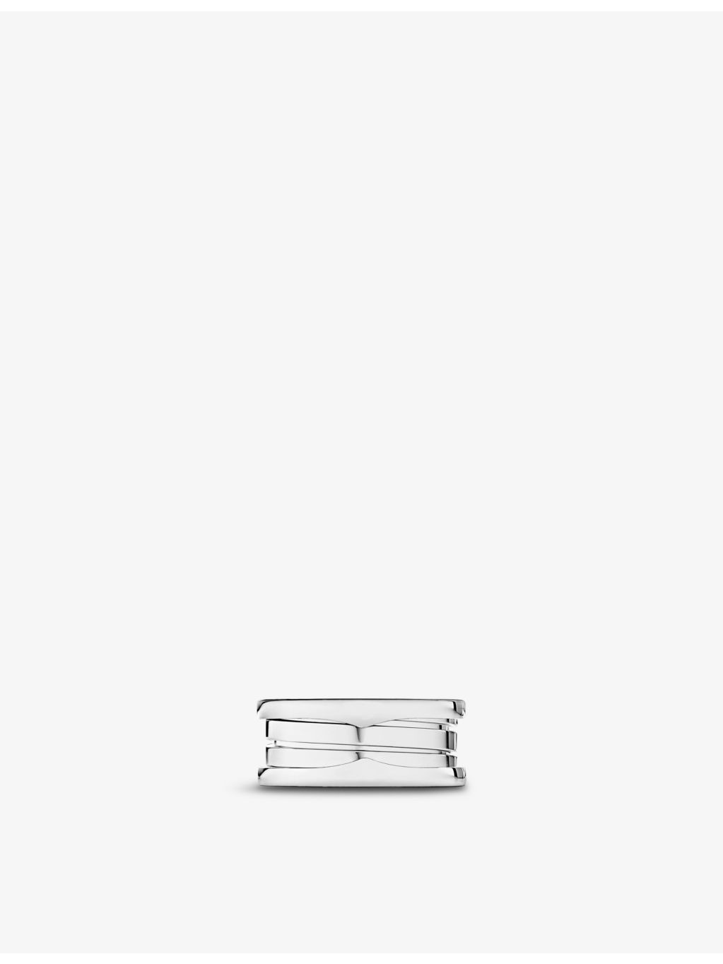 B.zero1 18ct white gold three-band ring - 5