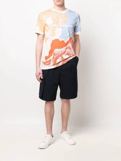 Salvatore Ferragamo abstract-print round-neck T-shirt outlook