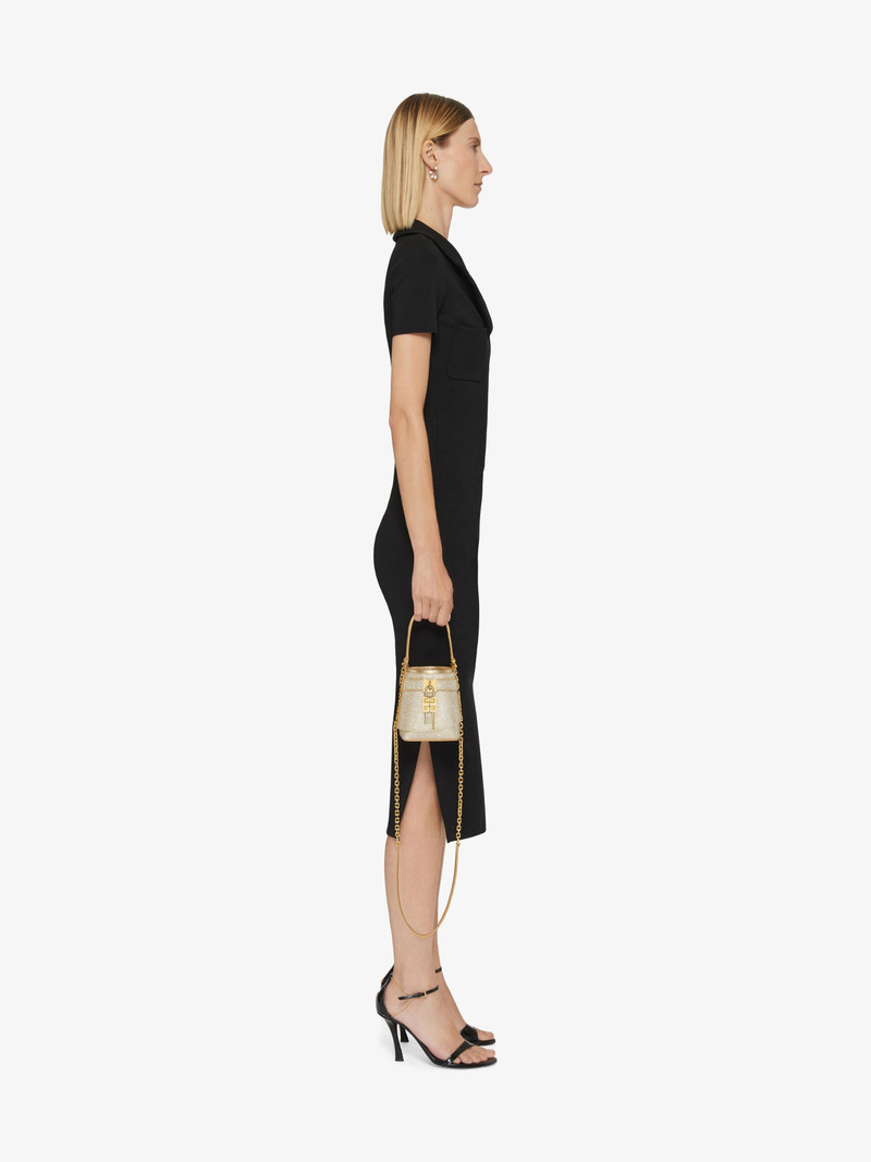 Givenchy MICRO SHARK LOCK BUCKET BAG IN SATIN WITH STRASS outlook
