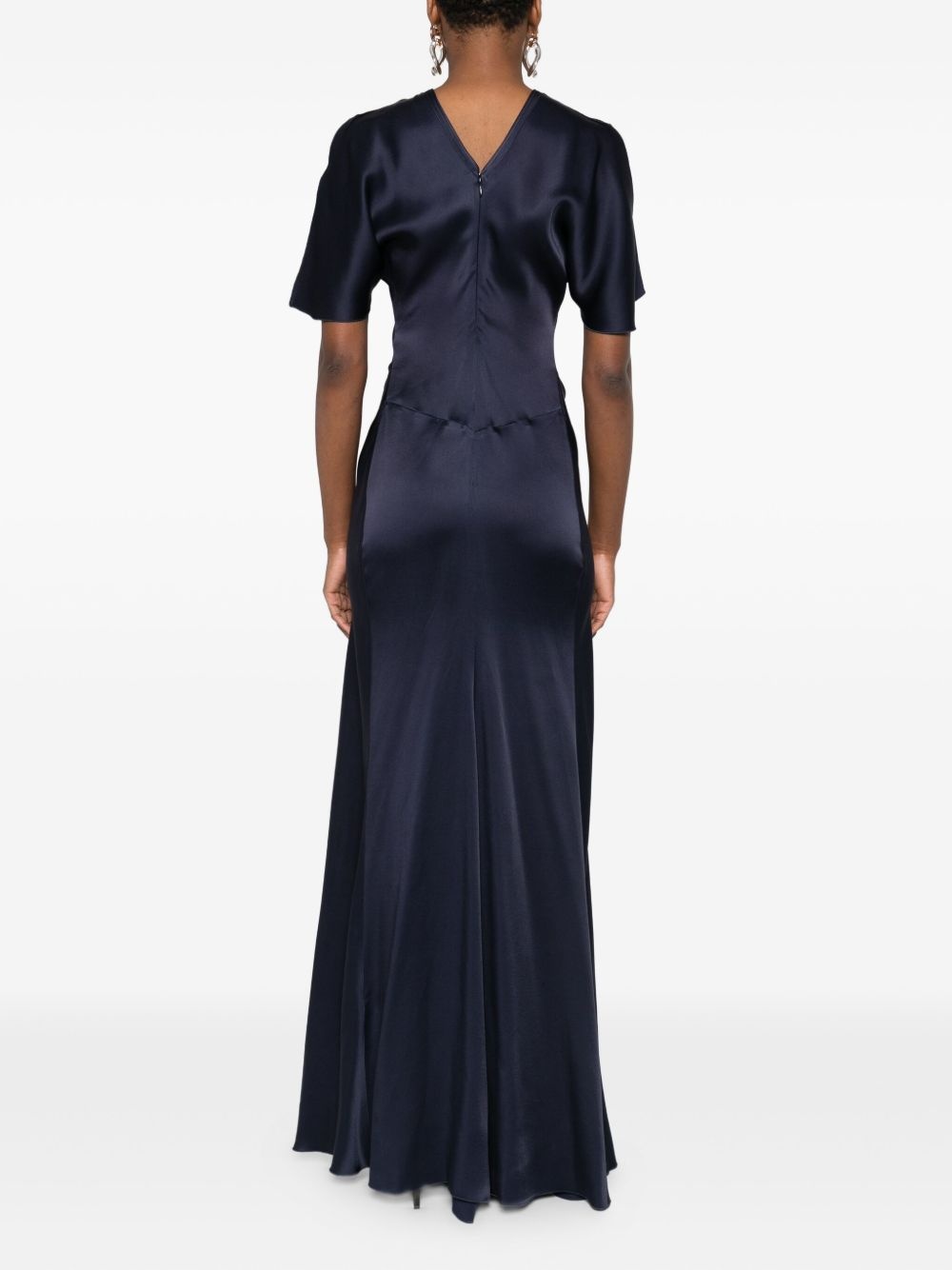 draped-waist maxi dress - 4