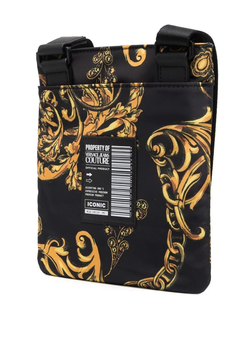 baroque-print messenger bag - 3