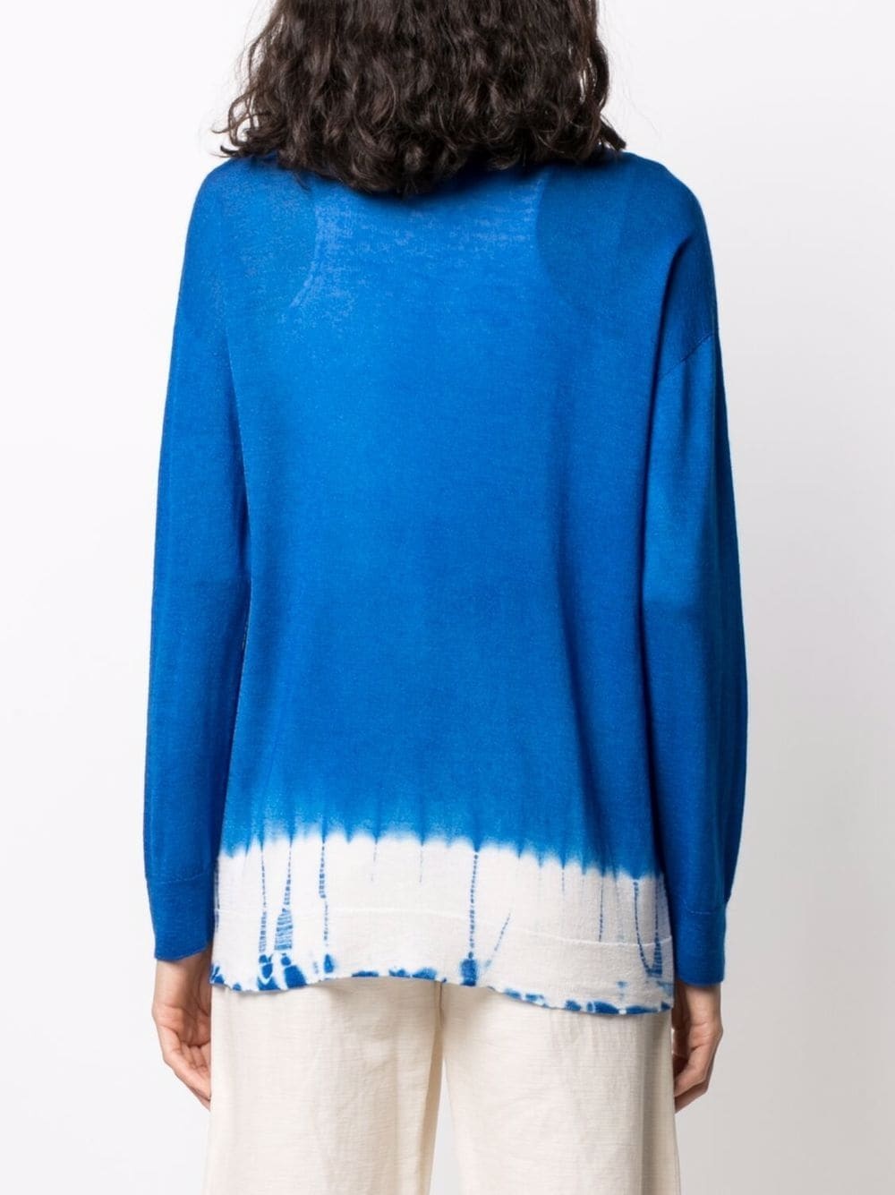 tie-dye print cashmere sweater - 4