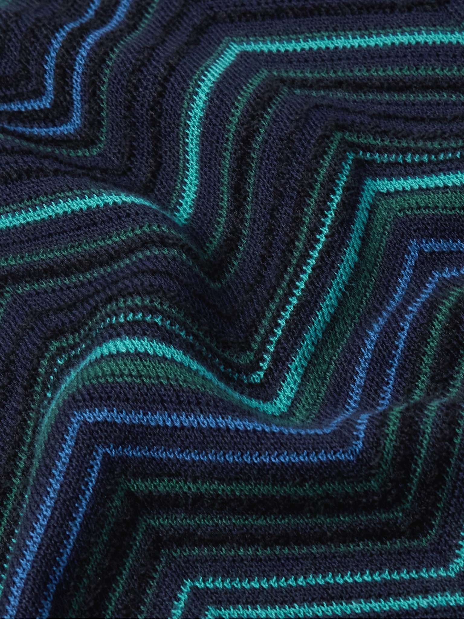 Chevron Cotton-Blend Sweater - 4