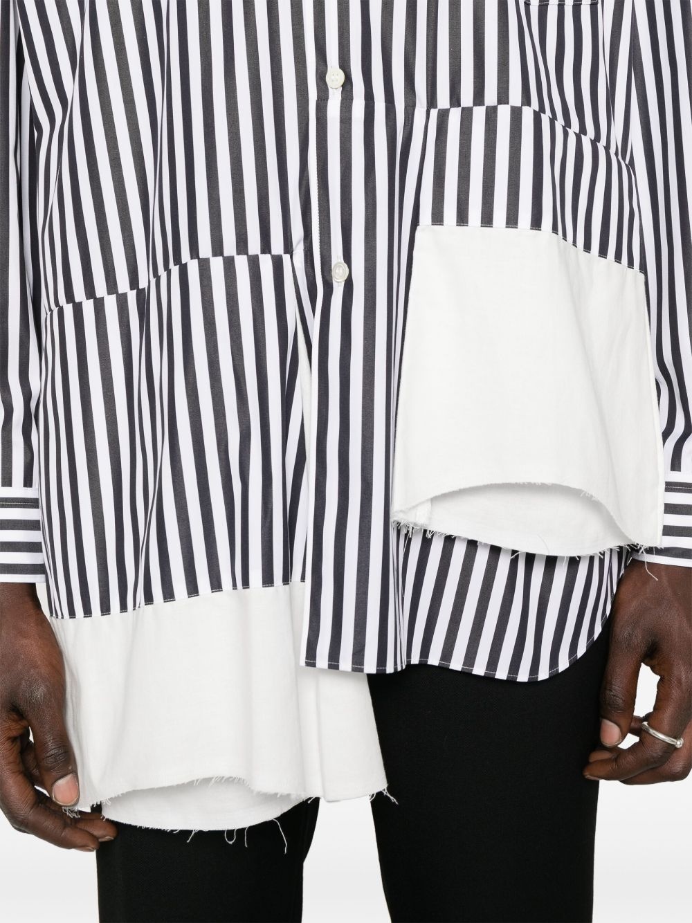 asymmetric striped shirt - 5