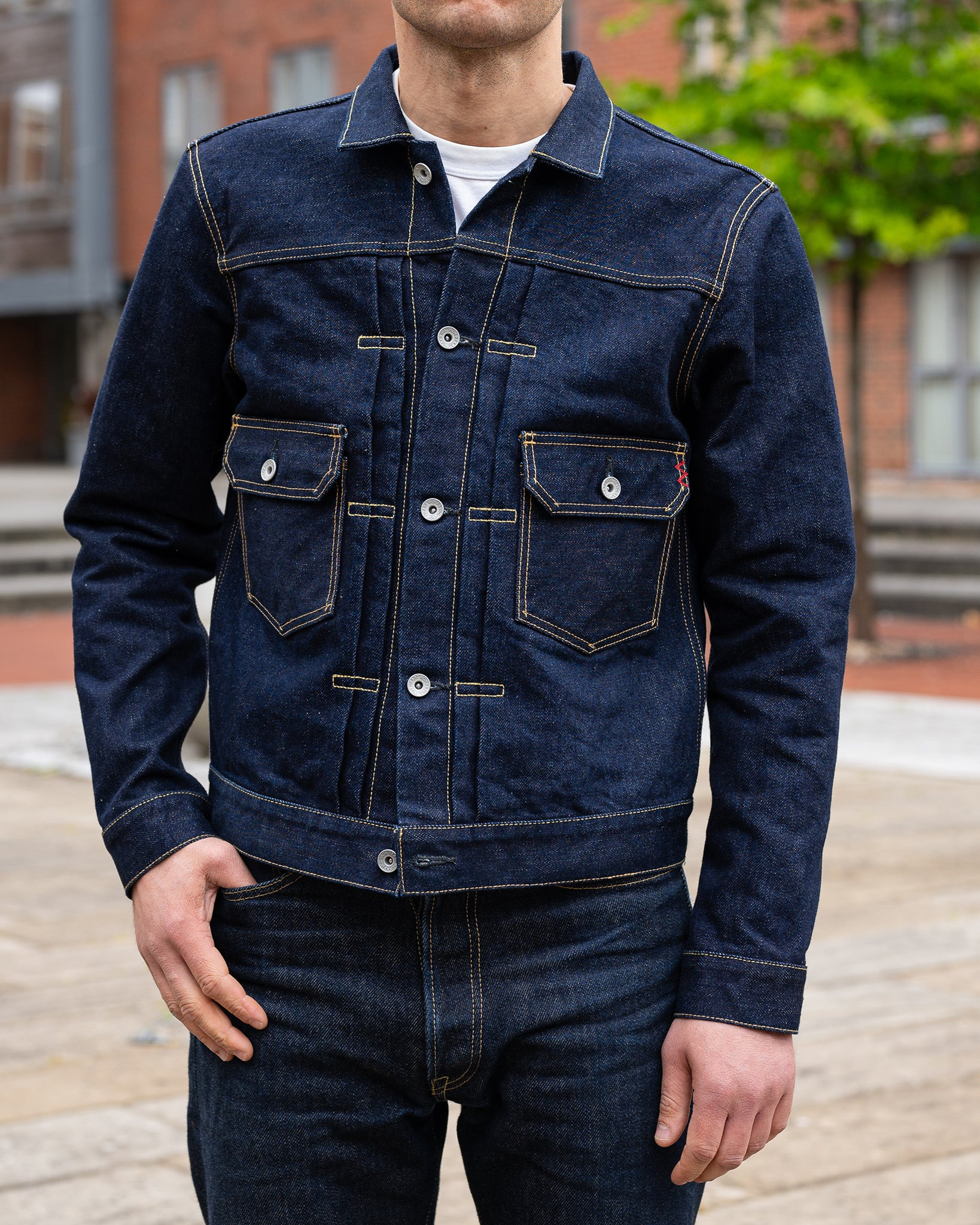 IHJ-139-IND 19oz Selvedge Denim Type II Jacket - Indigo - 4