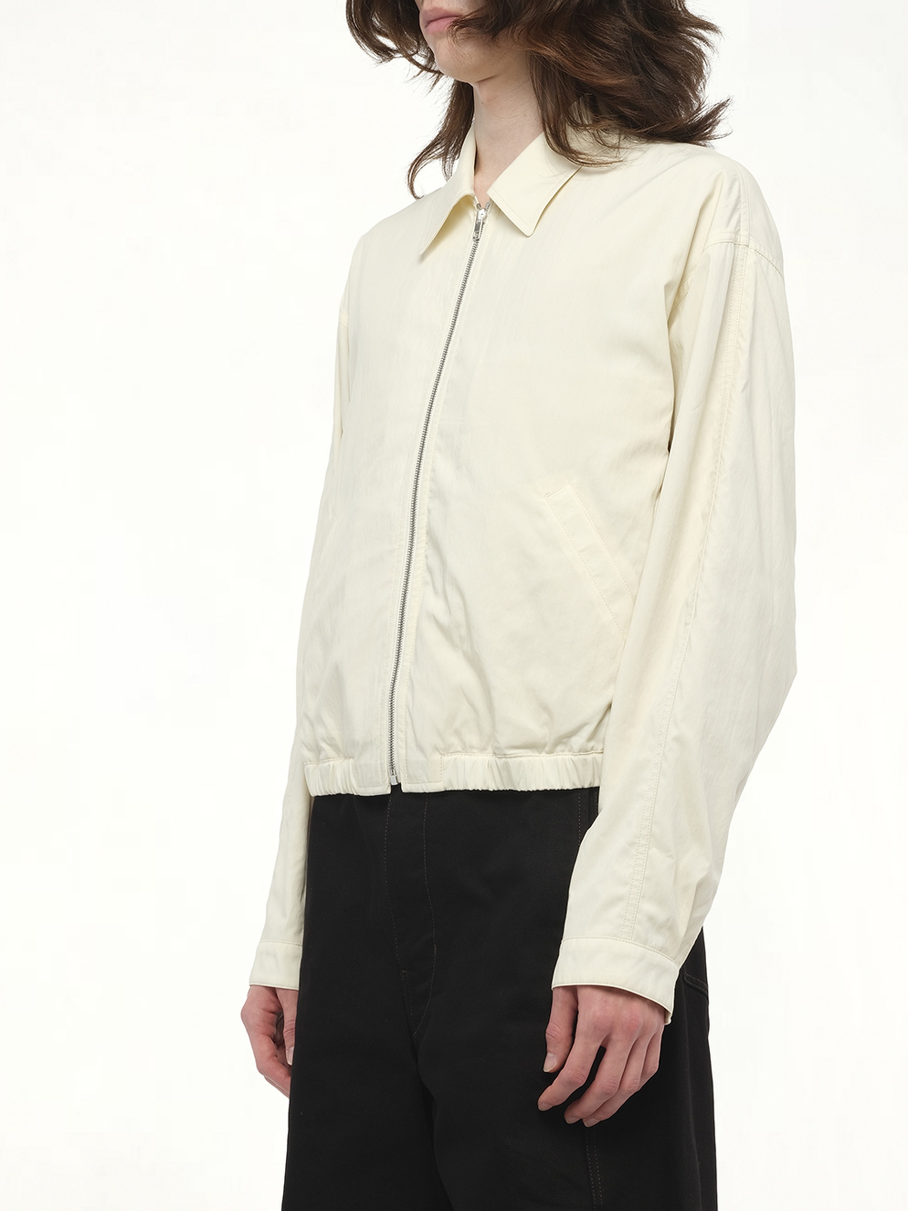 Zipped Blouson in Creamy White - 2