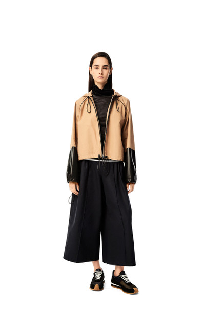 Loewe Hooded jacket in cotton and nappa outlook