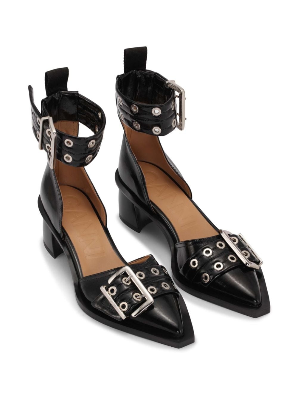 buckled faux-leather pumps - 2