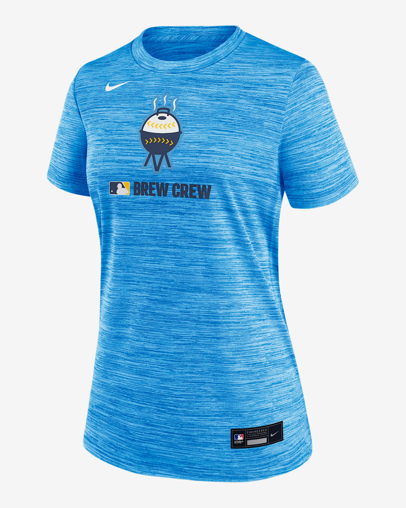 Milwaukee Brewers Authentic Collection City Connect Velocity Women's Nike Dri-FIT MLB T-Shirt 1