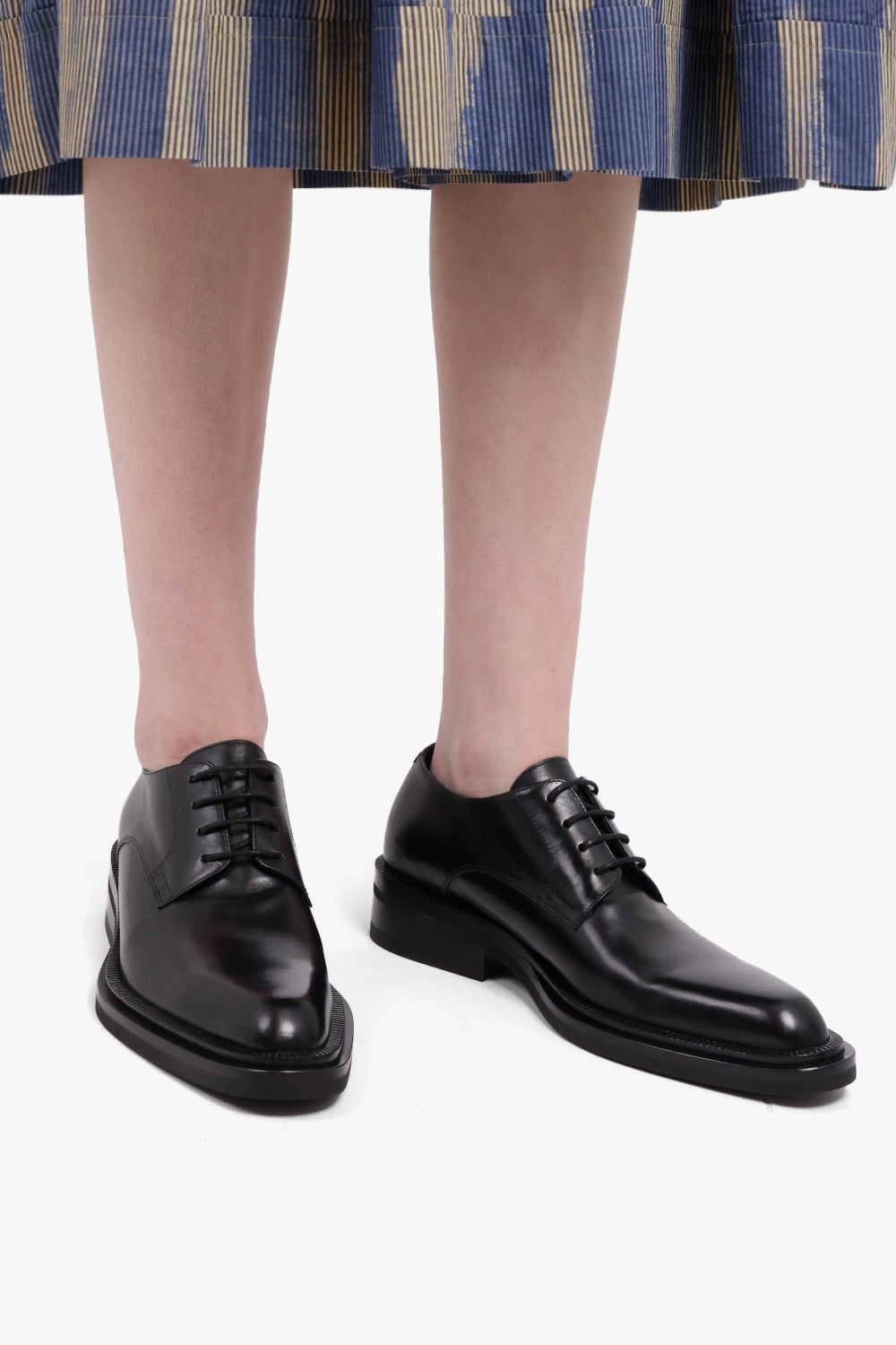 HEELED LACE BROGUE | BLACK - 5