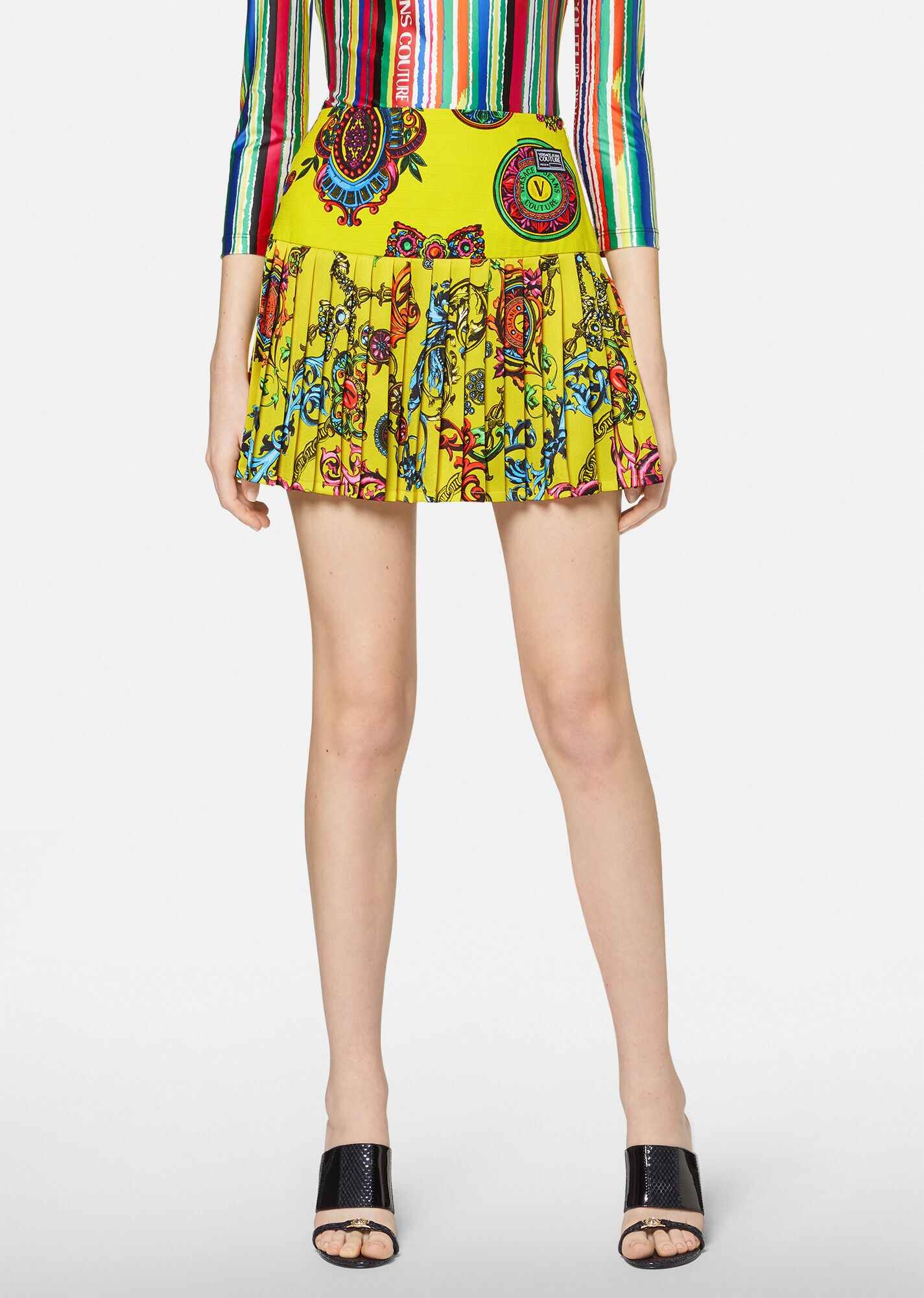 Regalia Print Pleated Skirt - 2