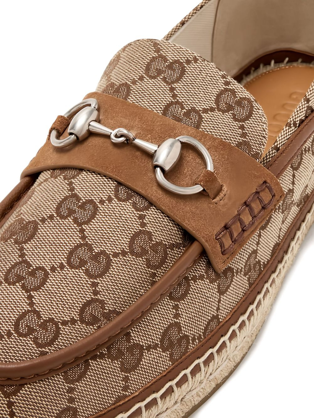 monogram-pattern horsebit espadrilles - 3