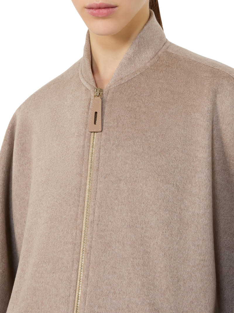 Women's Double Faced Cashmere Broadcloth Cape - Tawny Bronze Brown 5
