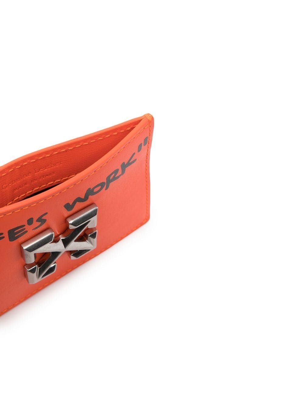 logo-plaque leather cardholder - 3