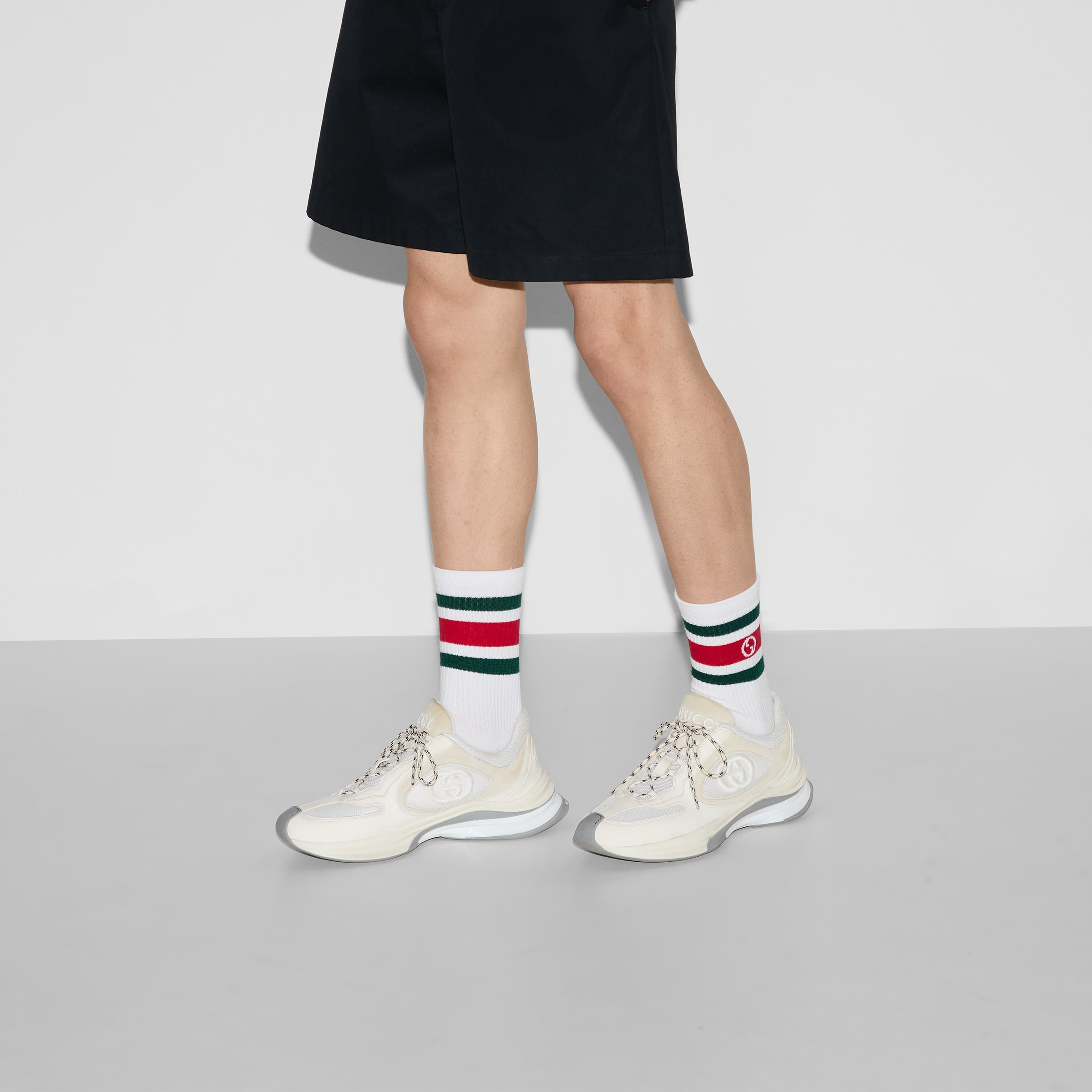 Round Interlocking G cotton socks - 3