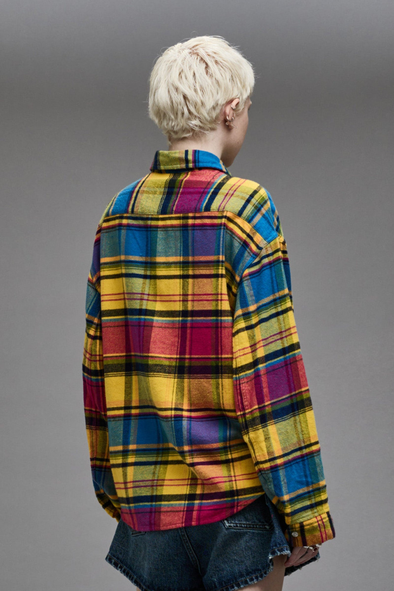 RELAXED WORKSHIRT - RAINBOW PLAID 6