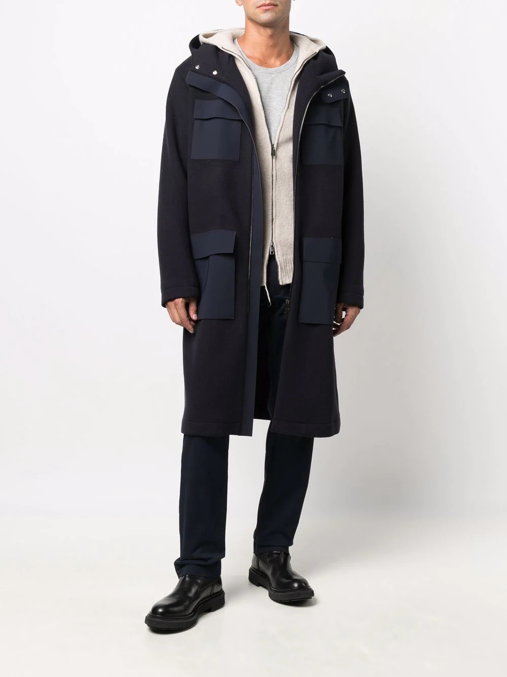 contrast panel parka - 2