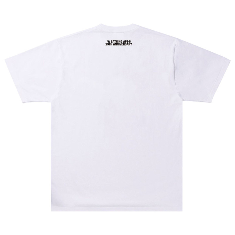 A BATHING APE® BAPE 29th Anniversary Ape Head Tee 'White' outlook