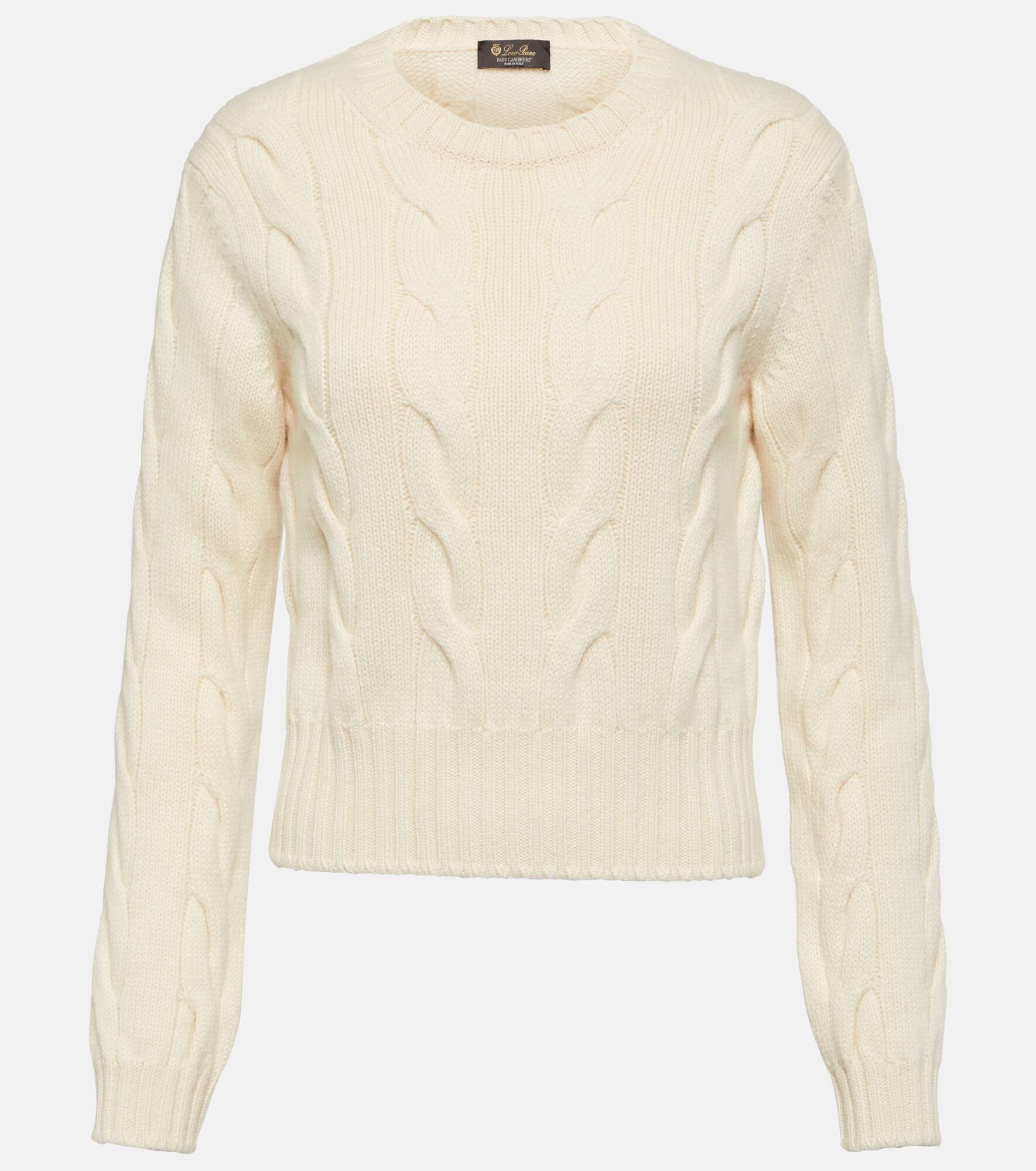 Cable-knit cashmere sweater - 1