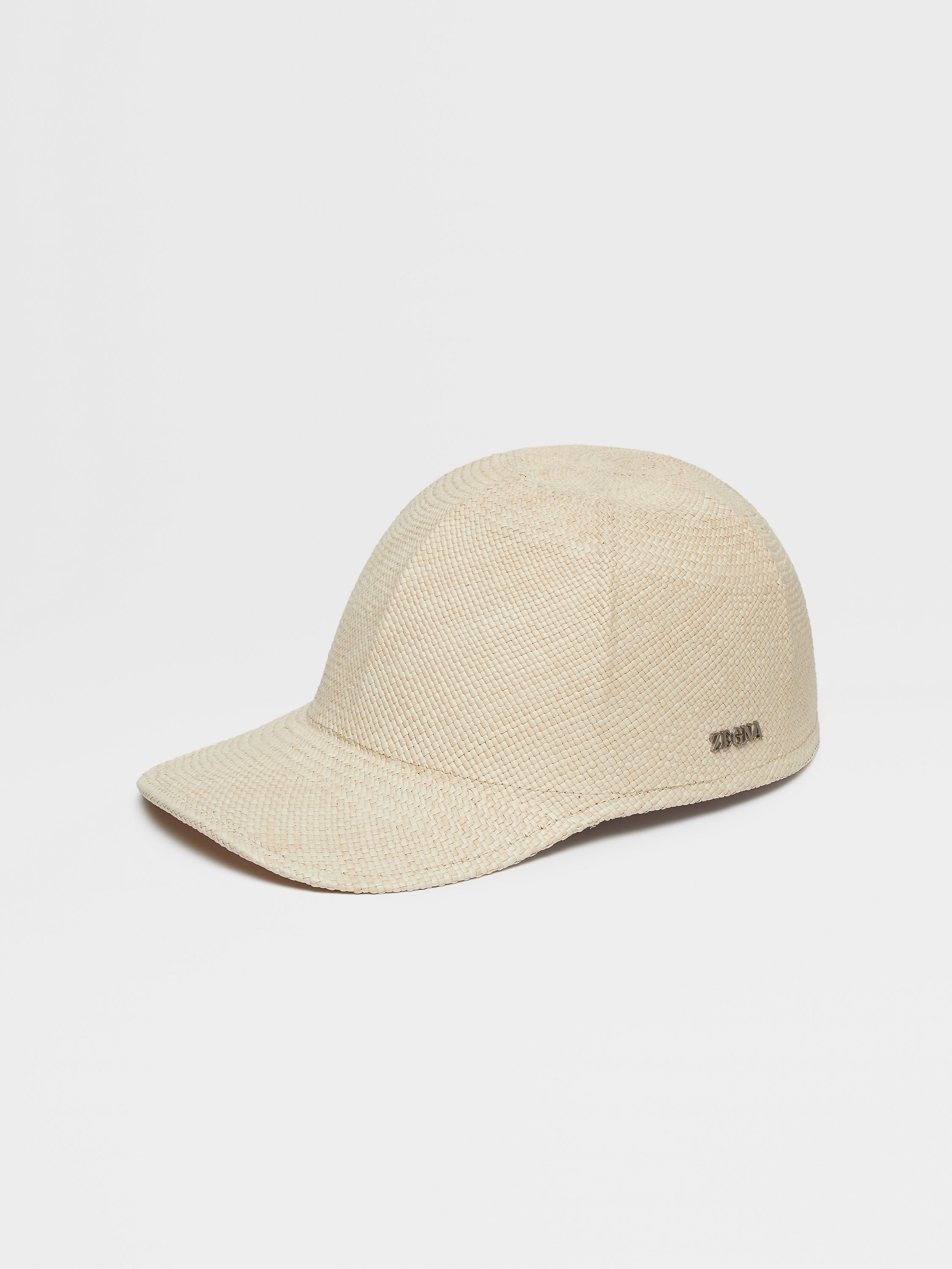 WHITE STRAW BASEBALL CAP - 1