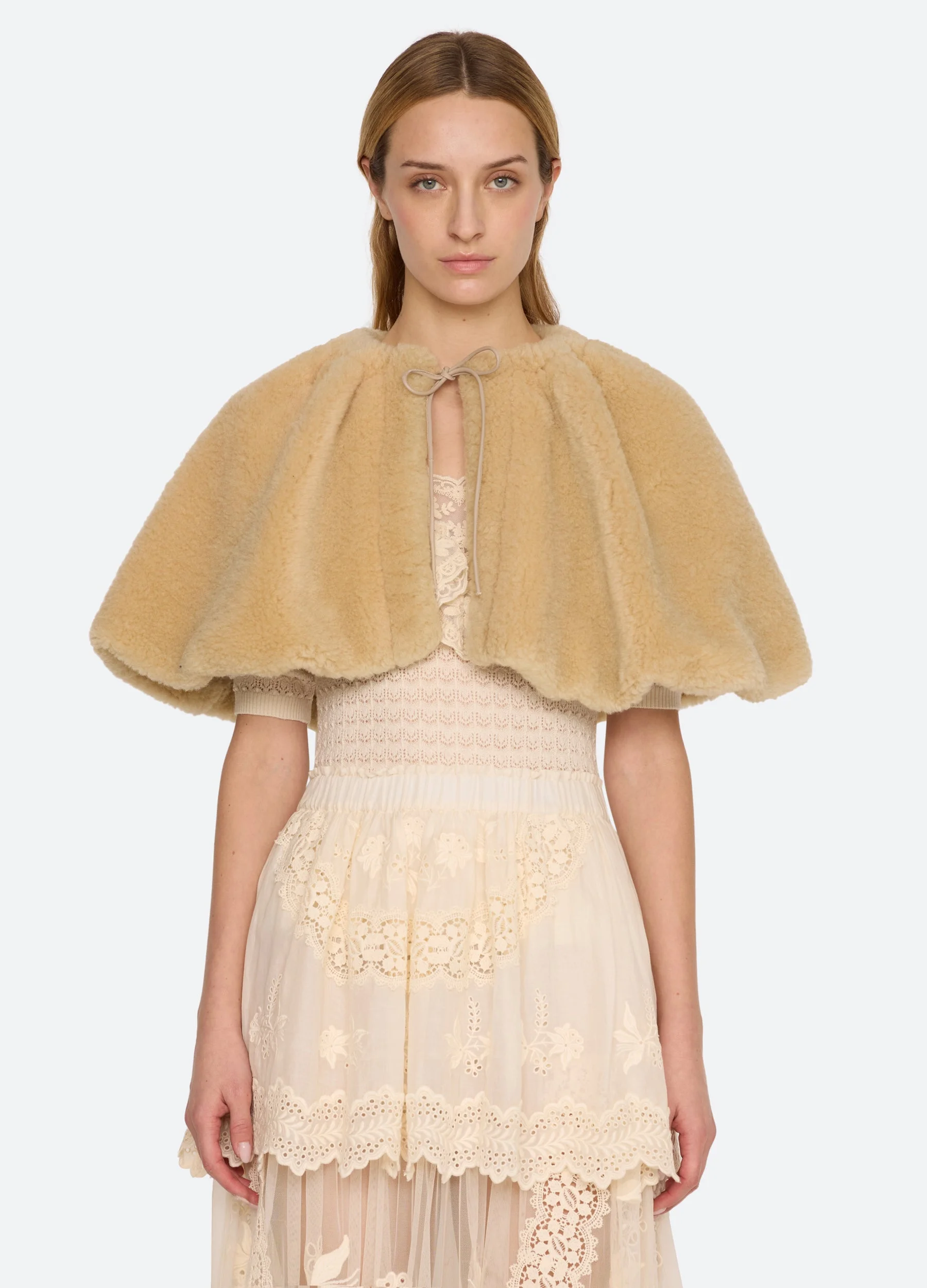 Michaela Wool Cape - 1