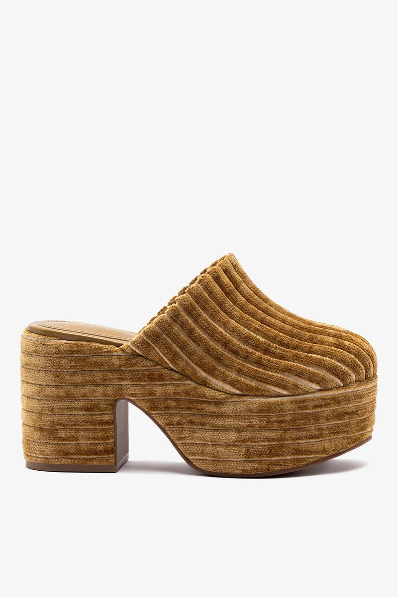 Miso Platform Clog In Latte Velvet 1