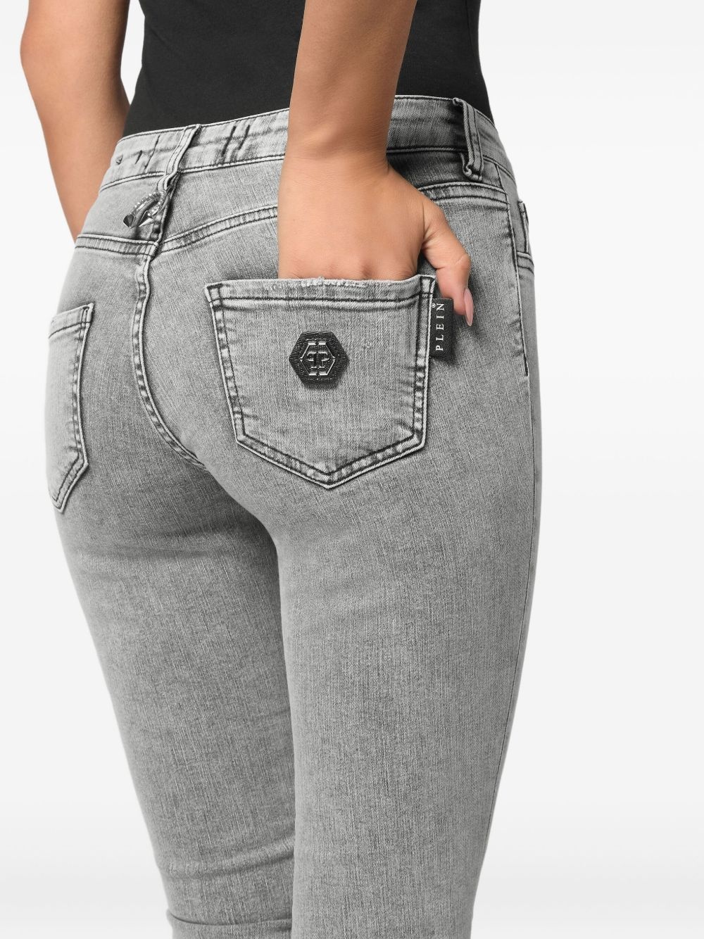 logo-patch jeggings - 4
