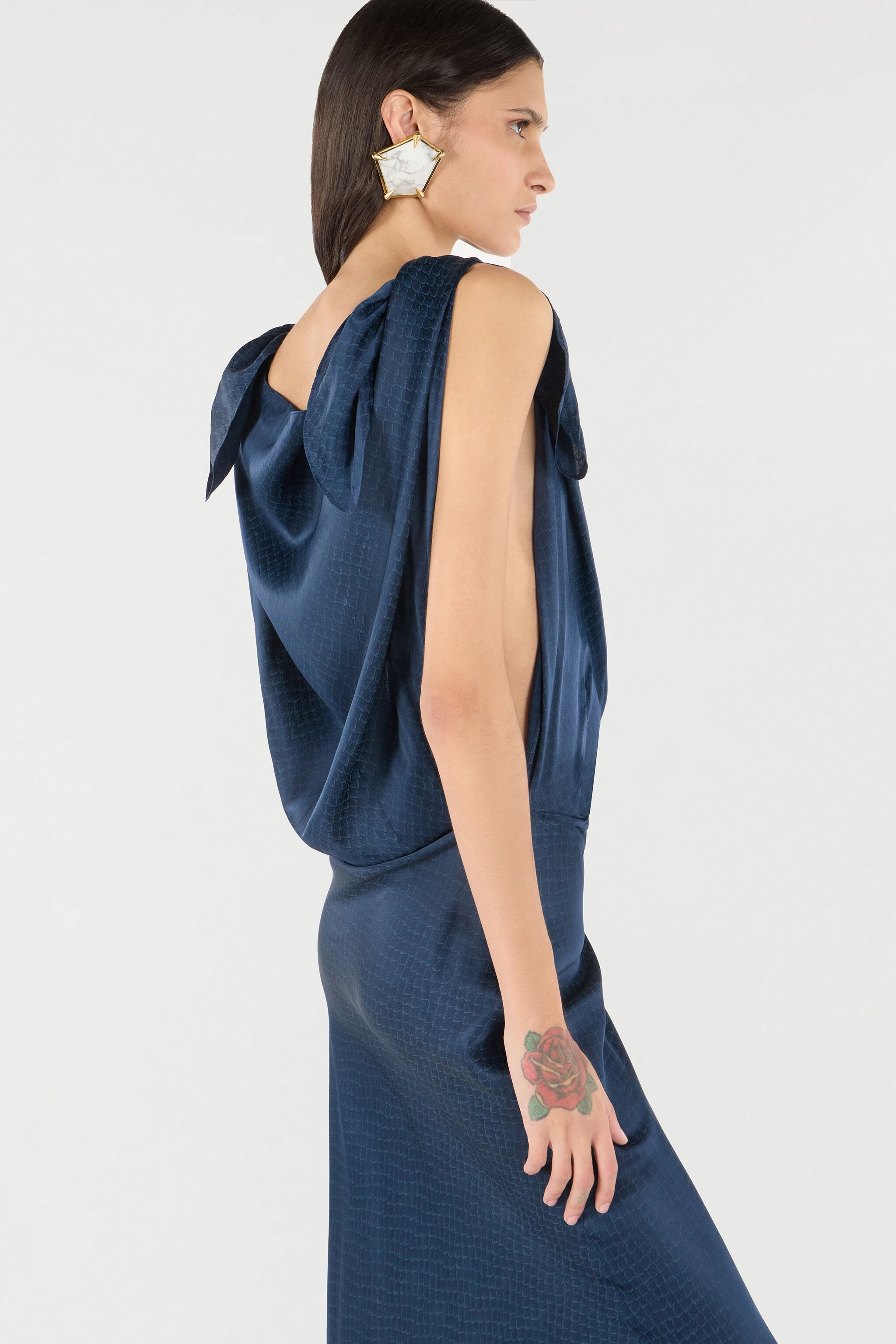 Long Dress With Snake Print - 7