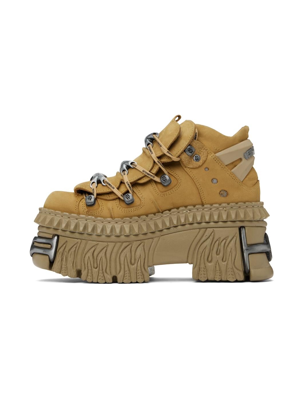 Tan New Rock Edition Platform Sneakers - 3