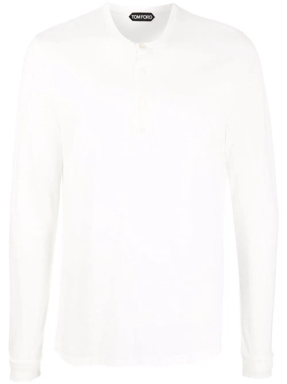 Henley long-sleeved T-shirt - 1