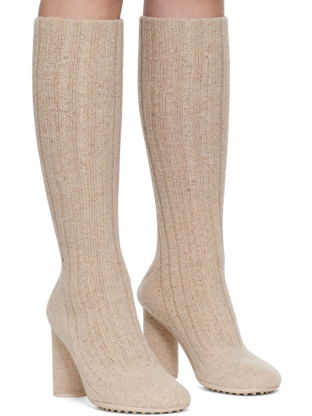 Beige Atomic Boots - 4