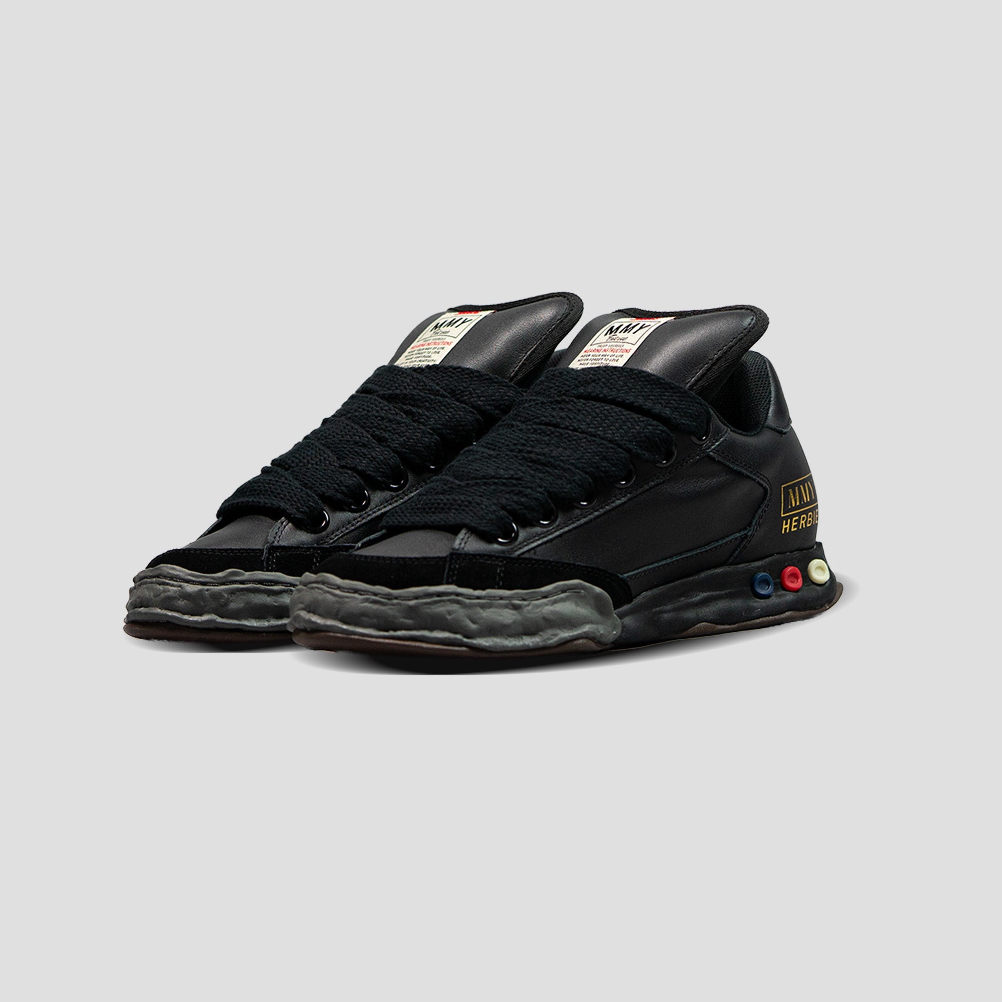 HERBIE OG SOLE LOW-TOP PUFFER LEATHER SNEAKERS - 2