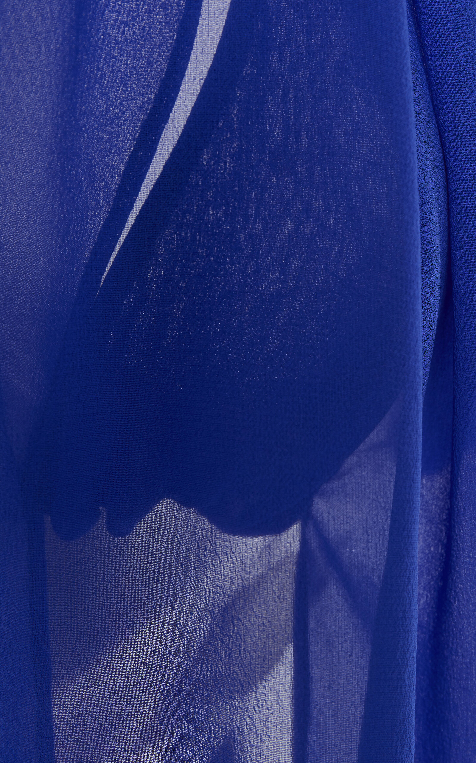 Chain-Detailed Silk Scarf Top blue - 8