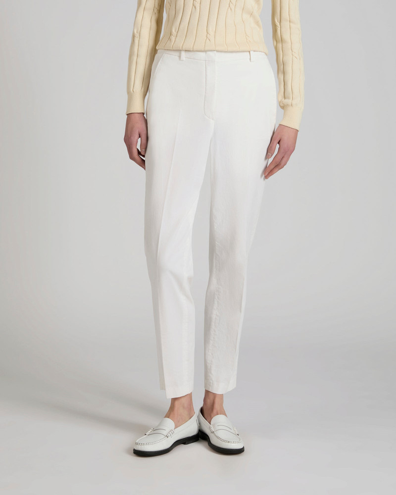 SLOWEAR Regular fit trousers in cotton gabardine and lyocell outlook