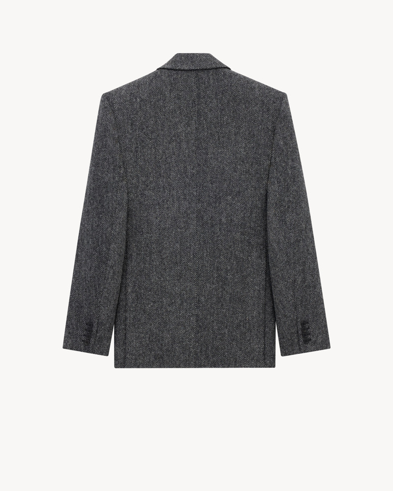 JACKET IN BRUSHED HERRINGBONE WOOL 4