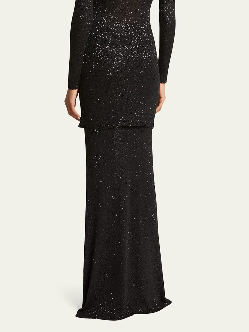 Sequined Knit Maxi Skirt 3