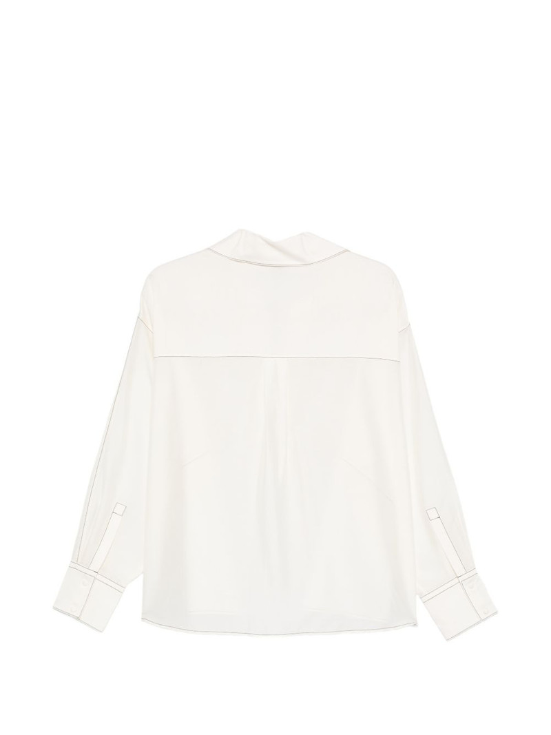 BOSS Brizzy V-neck panelled top outlook