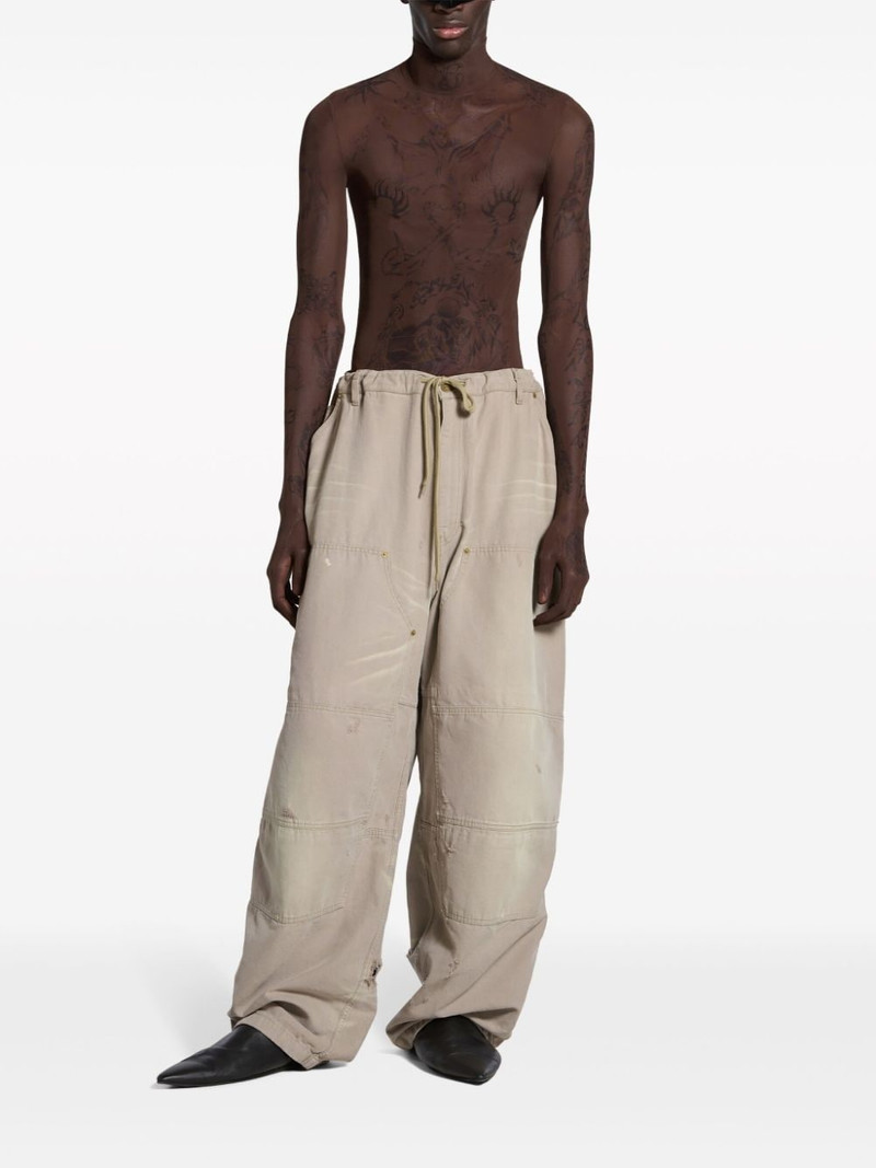 BALENCIAGA Double Knee cotton-canvas trousers outlook