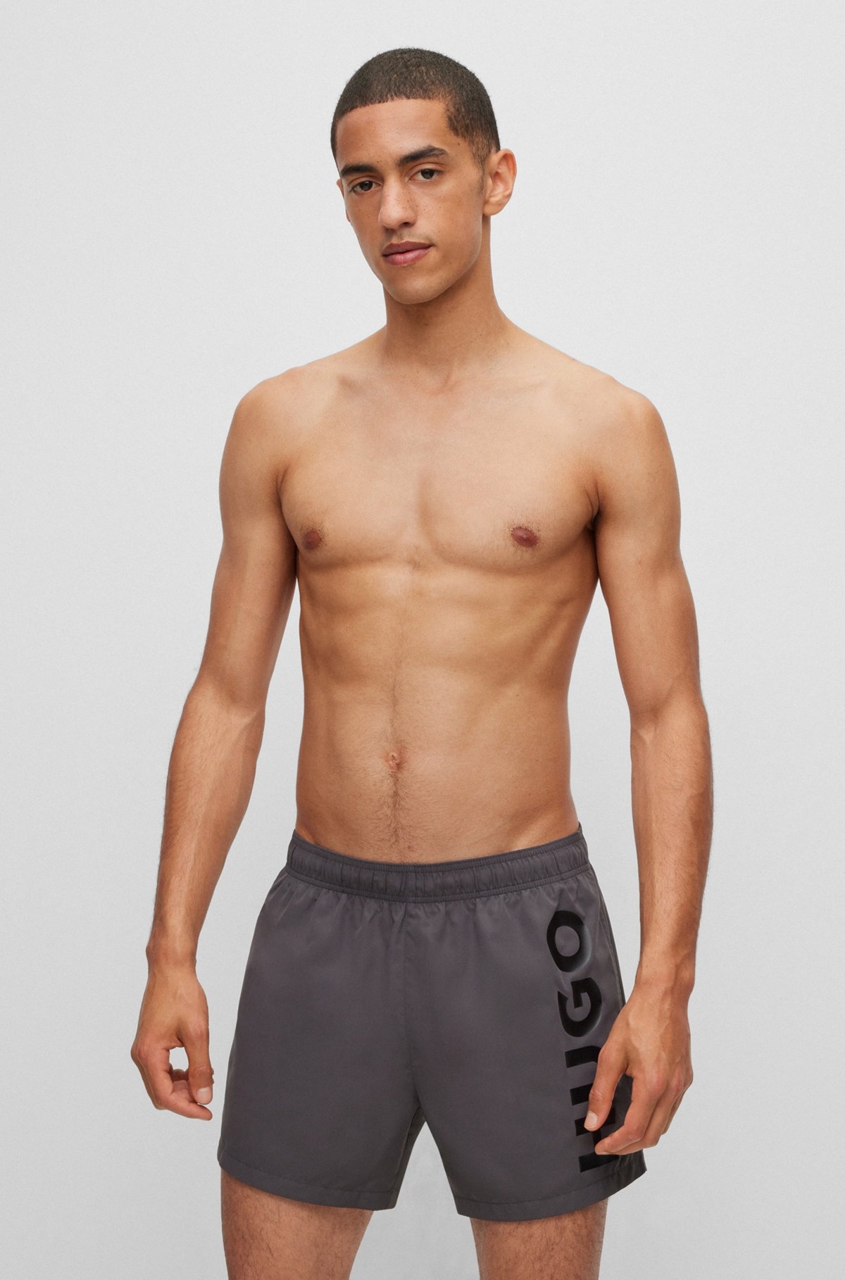 SWIM SHORTS WITH LOGO PRINT - 2