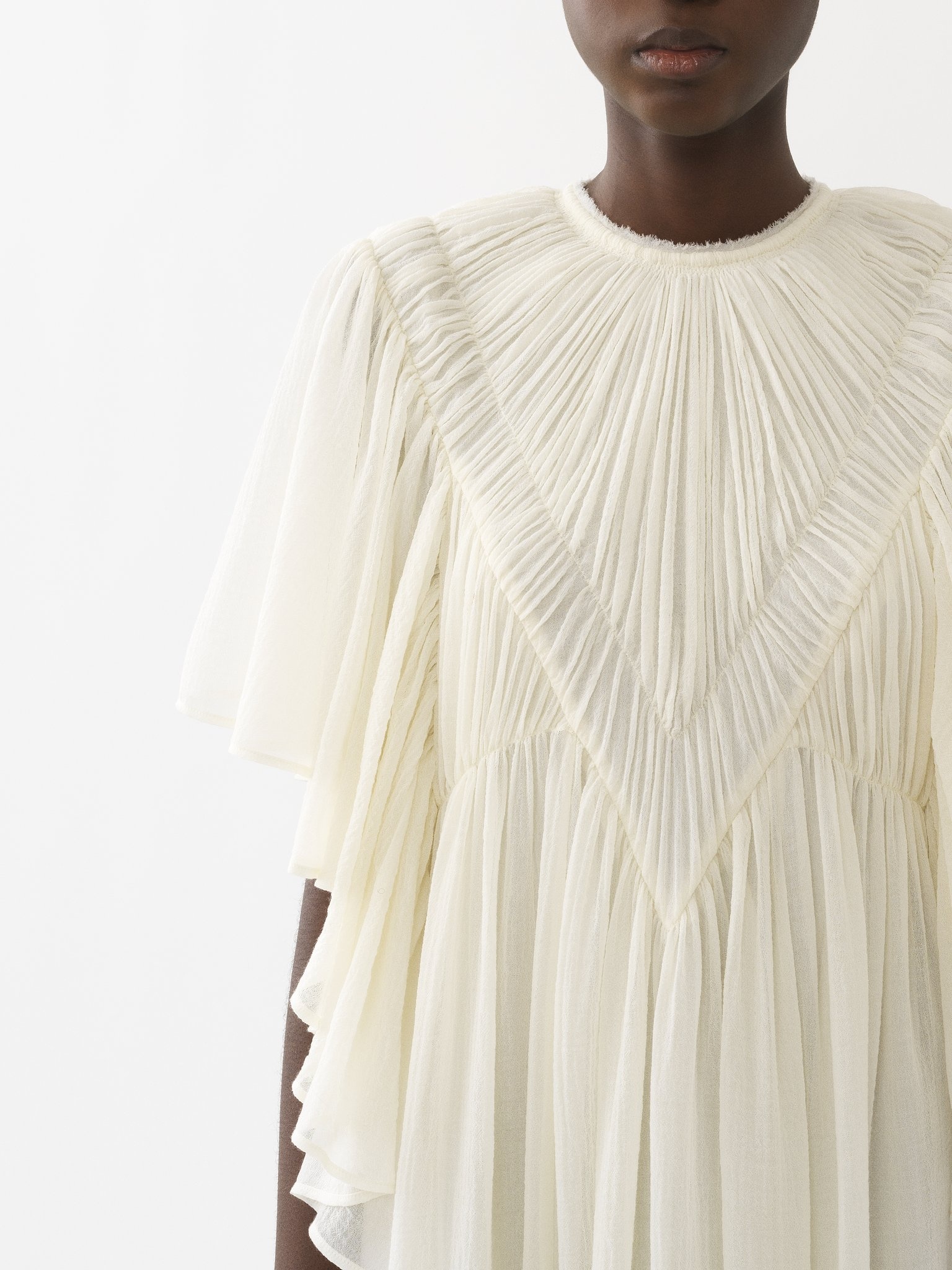 V-GATHERED MAXI DRESS - 7