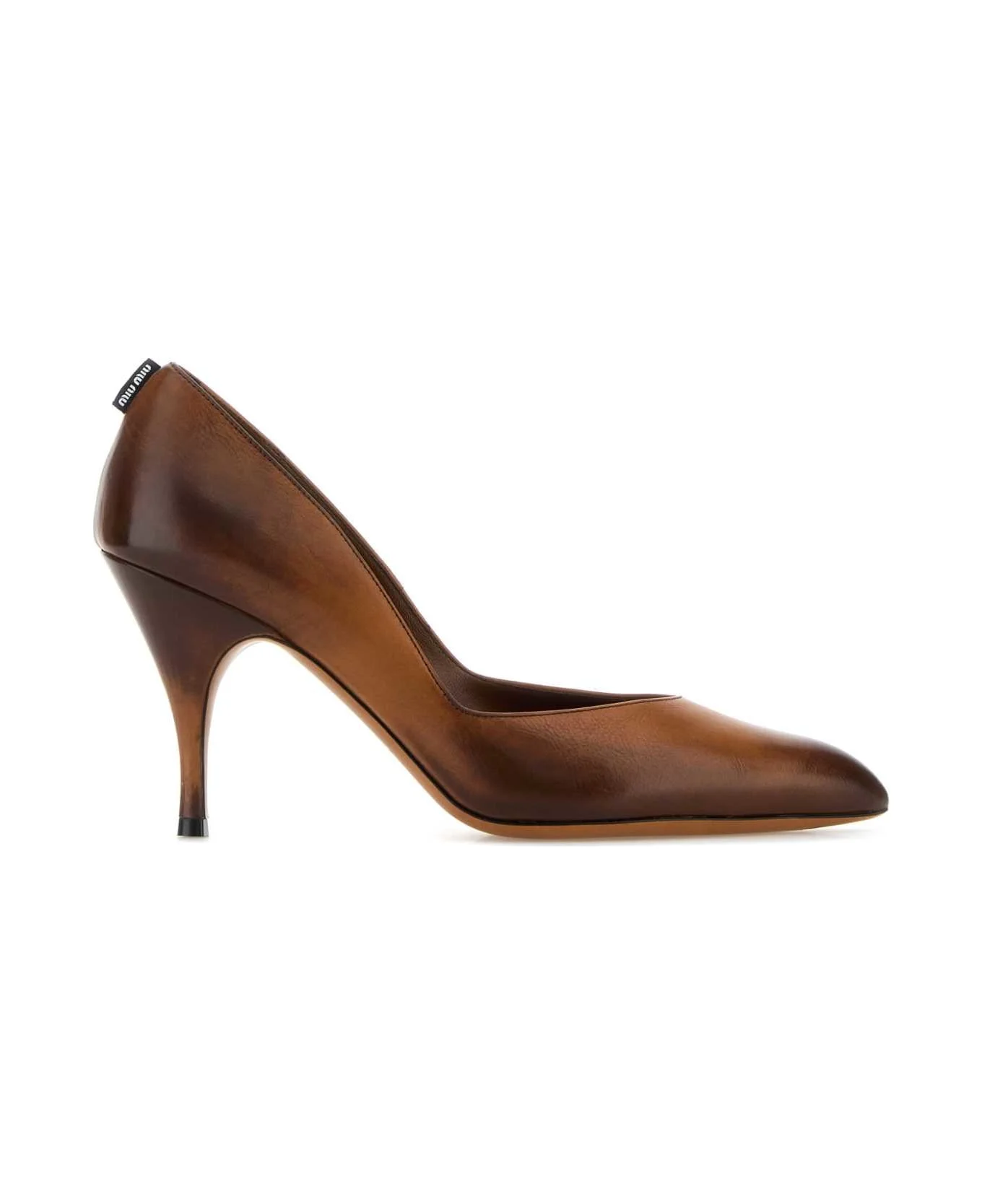 Caramel Leather Pumps - 1