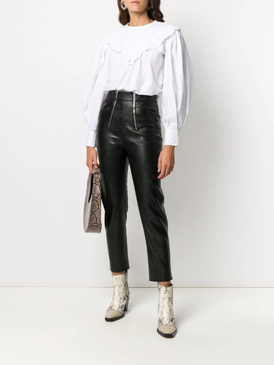 Isabel Marant Étoile ruffle-trim crew neck blouse  outlook