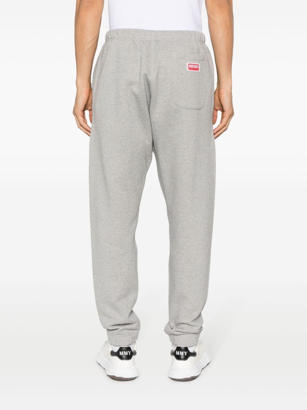 logo-appliqué cotton track pants - 4