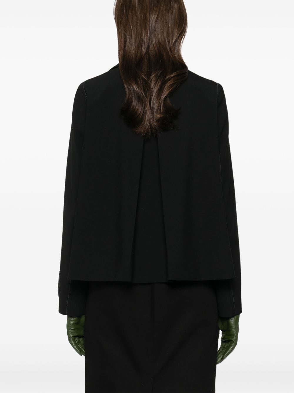 contrast-stitching jacket - 4