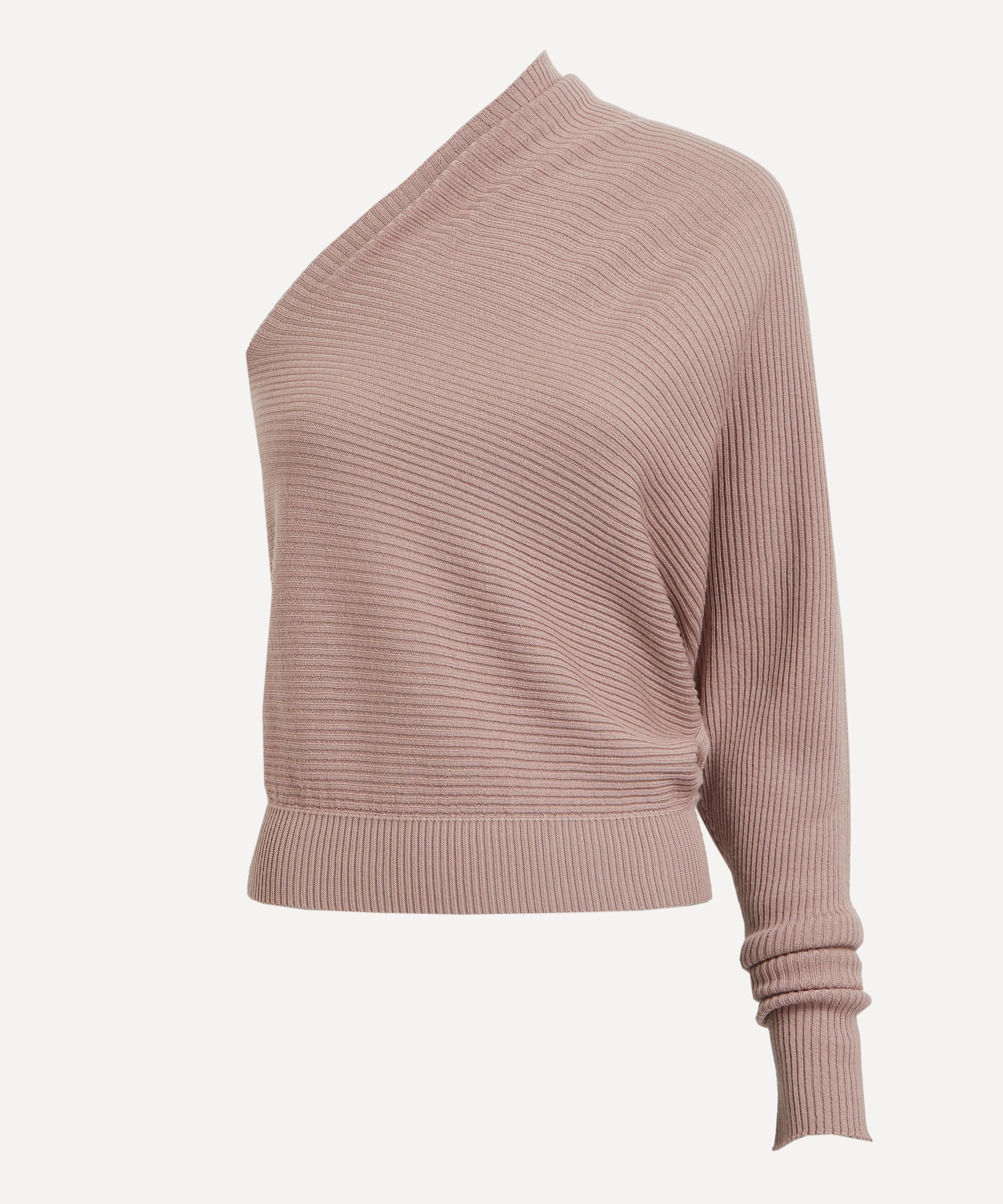 One Sleeve Ribbed–Knit Top - 1