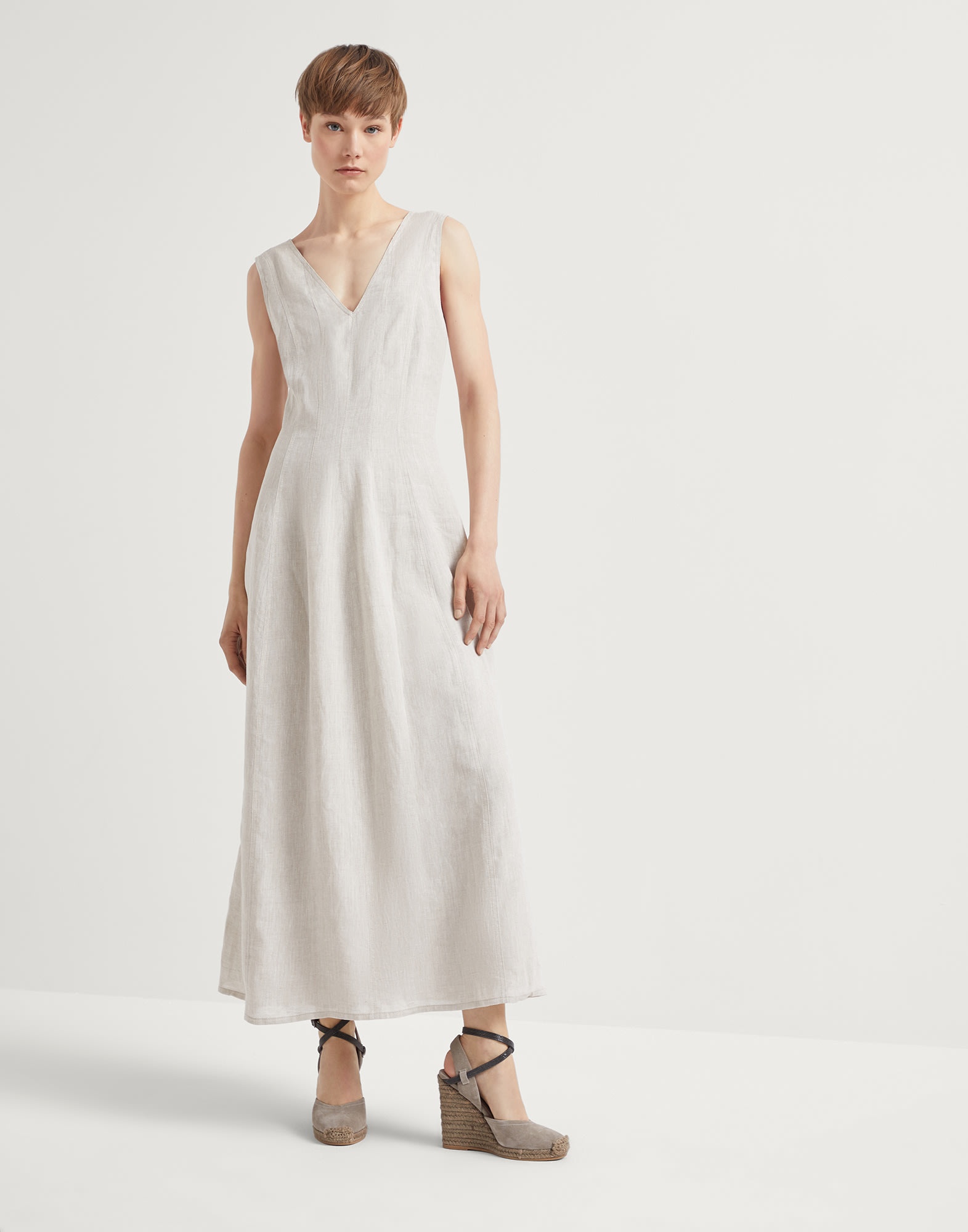 Fluid lessivé linen dress - 1